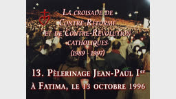 Pèlerinage Jean-Paul Ier Fatima, le 13 octobre 1996.