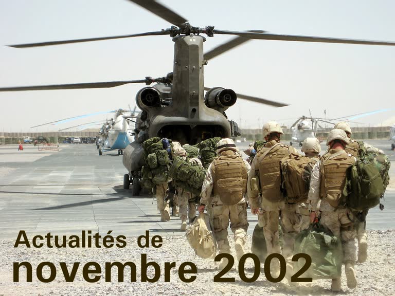 Actualités de novembre 2002