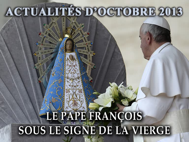 Le pape François sous le signe de la Vierge.