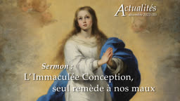 Sermon : L’Immaculée Conception, seul remède à nos maux.