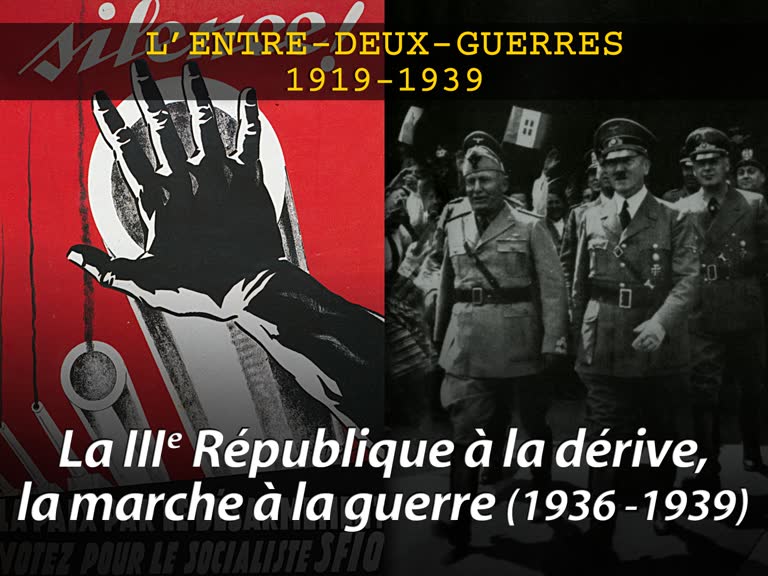 La IIIe République à la dérive, la marche à la guerre (1936-1939).