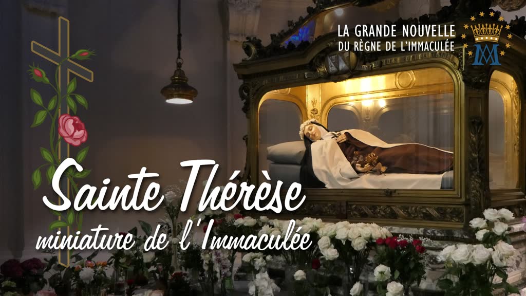 Montage : Sainte Thérèse, miniature de l’Immaculée.